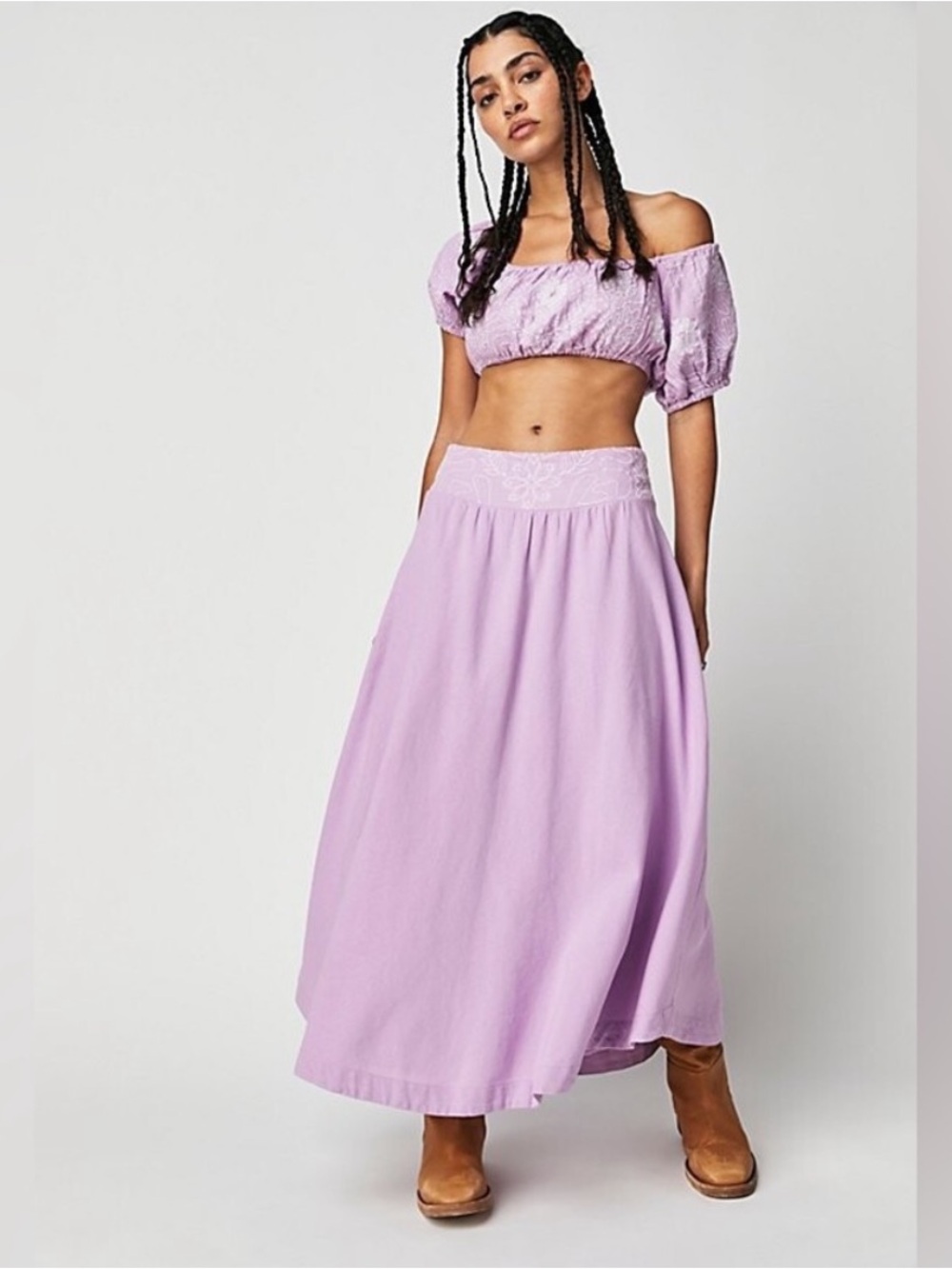 Free People Lotus Midi Skirt, sz L - Picture 2 of 11